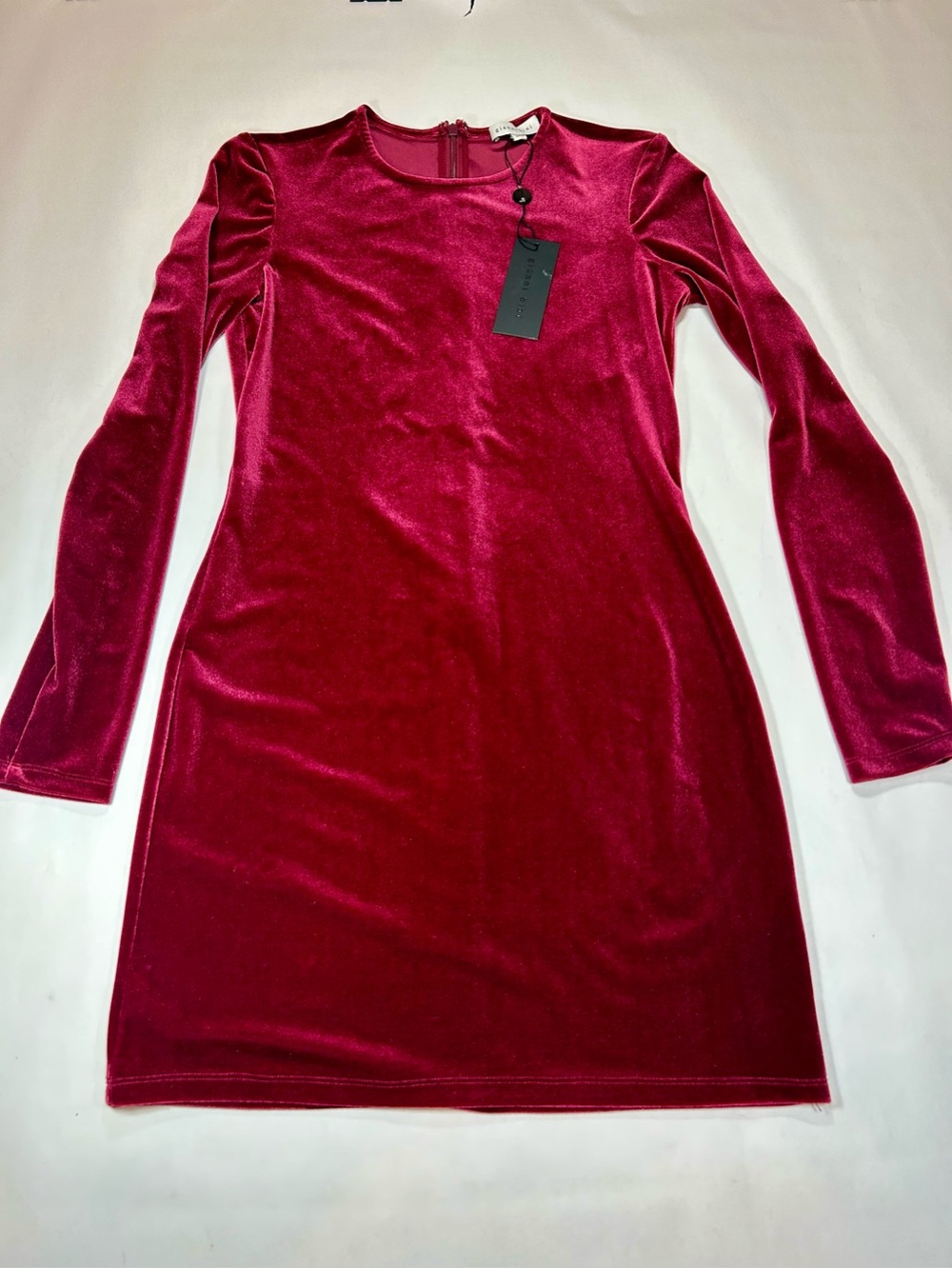 NEW Gianni Bini Fan Favs Women’s Merlot Velvet Midi Dress Large NWT